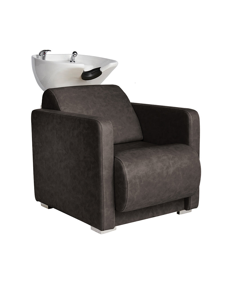 Club Textured black - Black washing unit with white basin